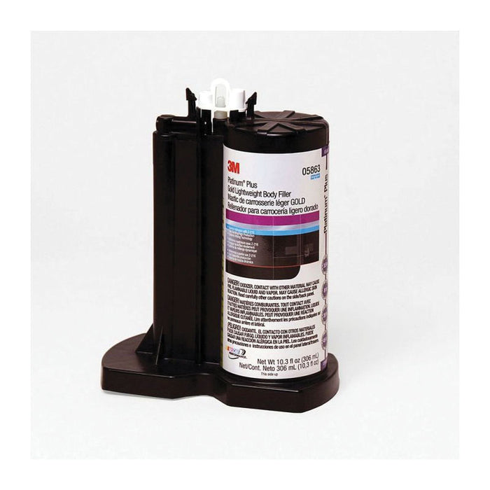 3M Products Platinum Plus 05863 Body Filler, 276 mL Cartridge, Gold, Paste