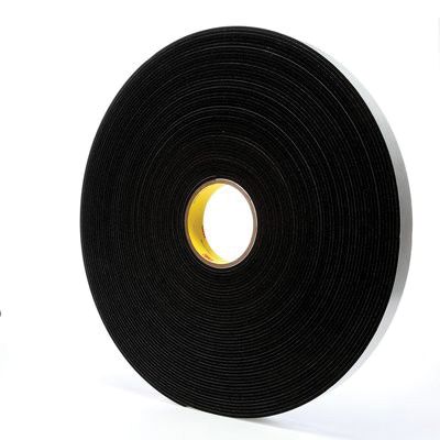 3M Products 06375 4508 Series Vinyl Foam Tape, 36 yd x 3/4 in, Black