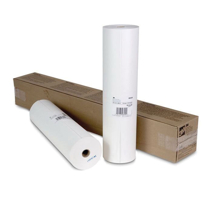 3M Products 06539 Masking Paper, 18 in W x 750 ft L, 1.5 mil THK, White — view 3
