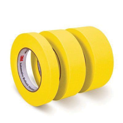 3M 06656 388N Automotive Refinishing Masking Tape, 55 m x 48 mm, 6.3 mil THK, Yellow, 388N — view 2