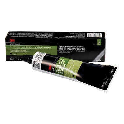 3M Super Weatherstrip and Gasket Adhesive – Black, 5 oz Tube, Part 8008