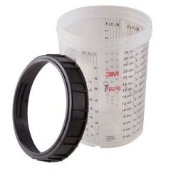 3M™ PPS™ 16023 Large Cup and Collar, 850 mL, For Use With PPS™ Paint Preparation Systems