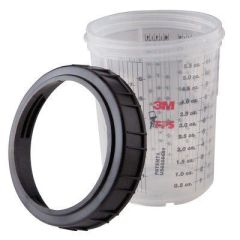 3M™ PPS™ 16115 Mini Cup and Collar, 200 mL, For Use With PPS™ Paint Preparation Systems