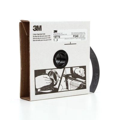 3M Products 19778 314D Series Utility Cloth Roll, 1 in W x 20 yd L, P240 Grit, Very Fine Grade, Alum β view 4