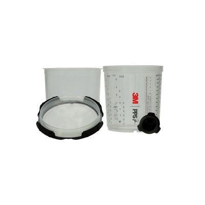 3M Standard Spray Cup Liner Kit 26000 - 650 mL, includes 50 lids, 50 liners, 32 sealing plugs and