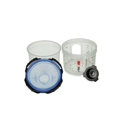 3M Mini Spray Cup Liner Kit 26314 - 200 mL kit with 50 lids, 50 liners, 32 sealing plugs and