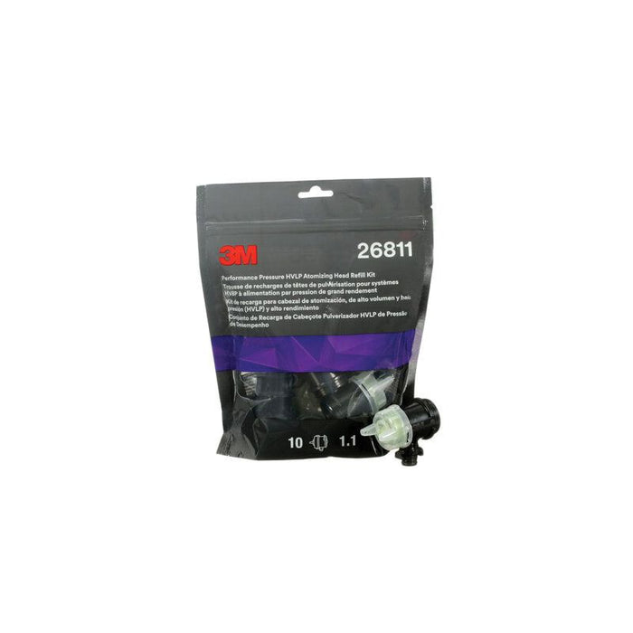 3M 26811 Atomizing Head Refill Kit, 1.1 mm, Yellow, For 3M Performance Pressure HVLP Spray Gun