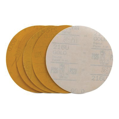 3M 31435 Abrasive Disc, 6 in Dia, 320 Grit, PSA, Gold β view 2