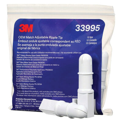 3M Adjustable Ripple Tip 33995 White Plastic for Static Mixing Nozzle