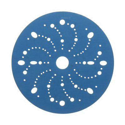 3M 36184 6 in 800 Grit Hookit Multi-Hole Abrasive Disc, Blue, Paper Backing