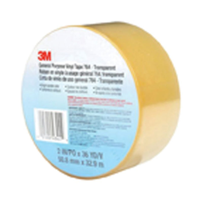 3M Products 43441 764 Series General Purpose Vinyl Tape, 36 yd x 2 in, Transparent