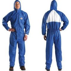3M™ 49803 4530 Series Disposable Protective Coverall, 2X-Large, SMMS Polypropylene, Blue, Elastic Waist
