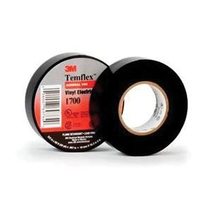 3M Products Temflex 65429 1700 Series Electrical Tape, 60 ft L x 3/4 in W, 7 mil THK, Black