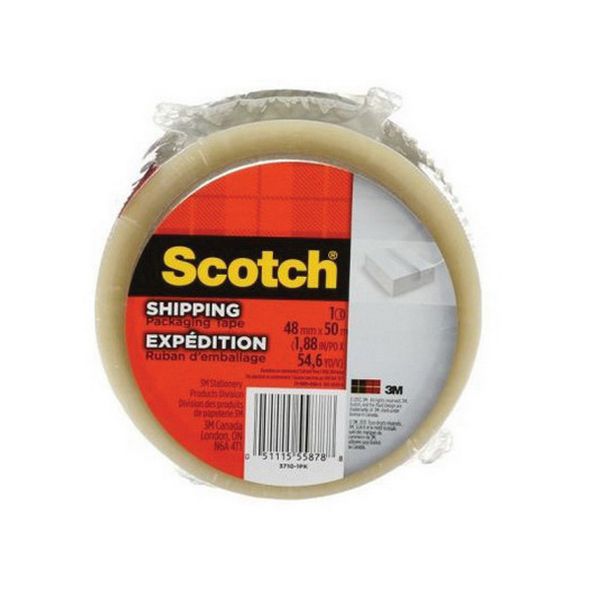 3M Products Tartan 92228 Light Duty Shipping/Packaging Tape, 50 m x 48 mm, Clear