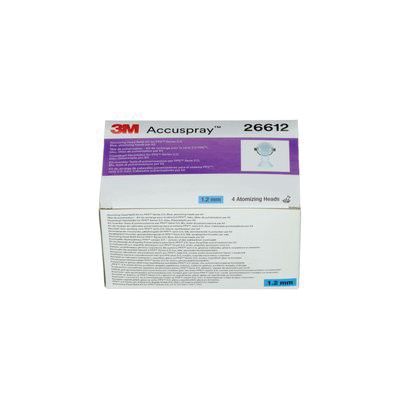 3M Accuspray 26612 Atomizing Head Refill Pack, 1.2 mm, Blue, Use With: One and Series 2.0 Spray Cup