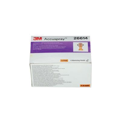 3M Products Accuspray 26614 Atomizing Head Refill Pack, 1.4 mm, Orange, Use With: One and Series 2.0 — view 4