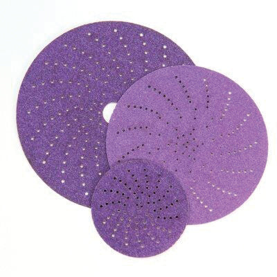 Cubitron™ II 34794 737U Series Clean Sanding Abrasive Disc, 7-1/4 in Dia, 180+ Grit, Hook and Loop, Purple