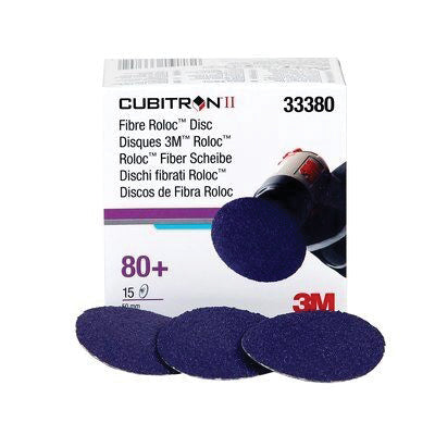 3M Products Cubitron II 33380 786C Series Fiber Disc, 2 in Dia, 80+ Grit, 25000 rpm, Purple — view 3