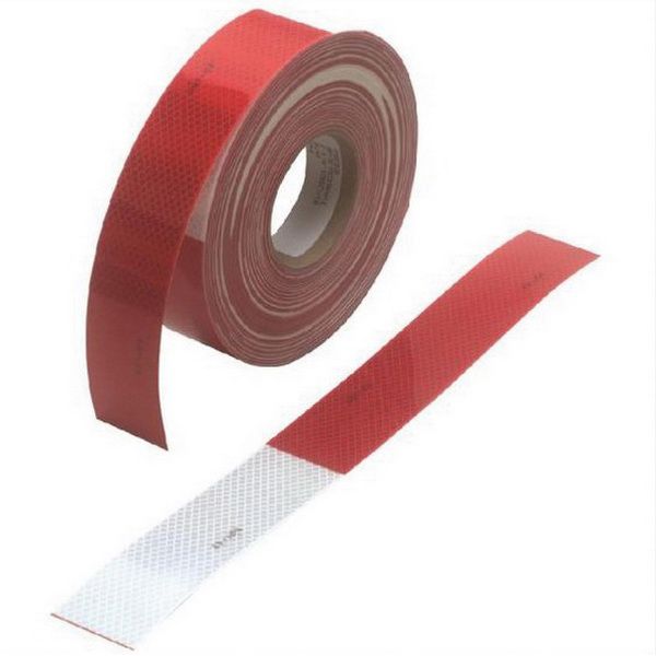 3M Products Diamond Grade 67636 983-32 Series Conspicuity Marking Tape, 50 yd x 2 in, Red/White