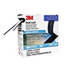 Dual Lock™ 06483 Type 170/400 Reclosable Fastener, Polyolefin Liner, 4.9 yd x 1 in, Black/White