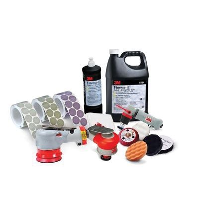 3M Products Finesse-It 02637 Single Sided Regular Buffing Pad, 3-3/4 in Dia, Hook and Loop Attachmen β view 2