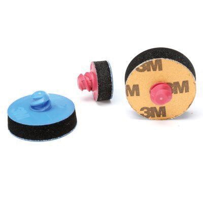 3M Finesse-It 50198 Regular Sanding Disc Backing Pad, 1-1/4 in Dia, Roloc TR Attachment — Black/Blue