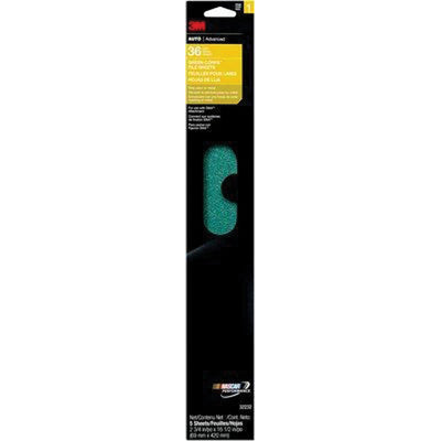 3M Green Corps 32232 36 Grit Coated File Sheet 2-3/4 in x 16-1/2 in