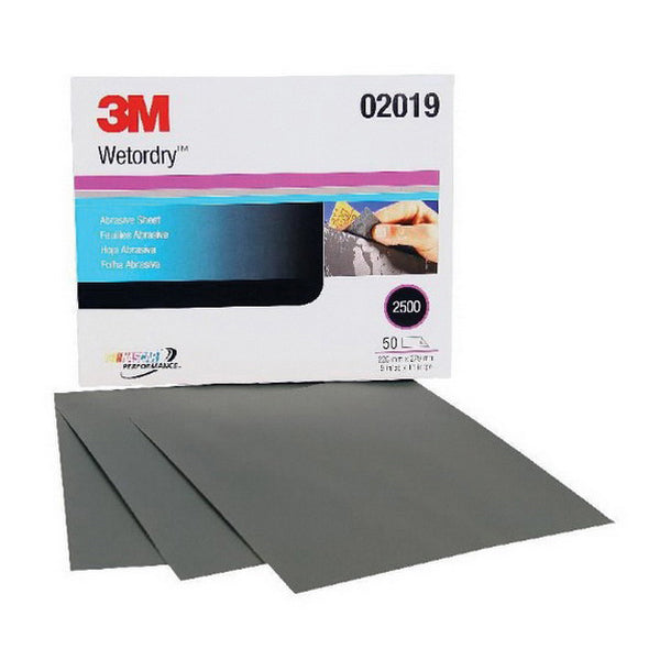 Imperial Wetordry 2019 2500 Grit 9 in x 11 in Abrasive Sheet, Black