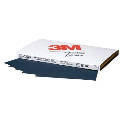 Imperial Wetordry 2623 1500 Grit 5½ in x 9 in Abrasive Sheet, Black