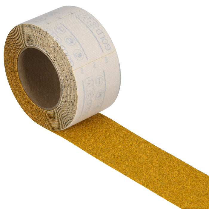 3M Hookit Gold Sheet Roll 02768, 80D, 2-3/4" x 13.1 yd (70 mm x 12 m), 5/CS