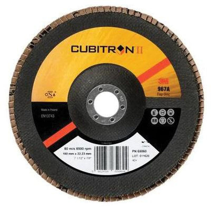 3M Products Cubitron II Flap Disc 967A, 40+, T27, 5 in x 7/8 in, 10 ea/Case — view 2