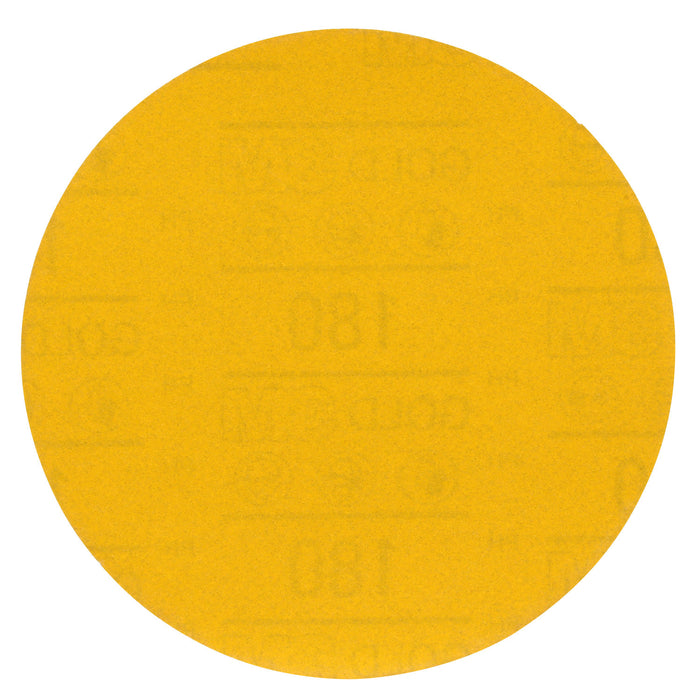 3M Hookit Gold Abrasive Disc 09254, 180, 6 in (150 mm), No Hole, 50 pcs/BX, 4 BX