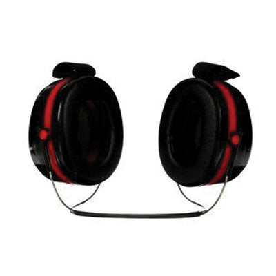 3M Optime H10B Earmuff, 29 dB Noise Reduction Rating, ABS, Black/Red — view 4