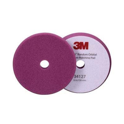 Perfect-It 34127 Random Orbital Polishing Pad 6 in Purple Foam, Fine Grit, Hook-and-Loop
