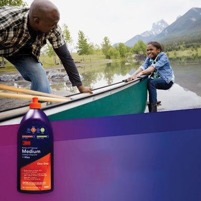 3M Products Perfect-It 36106 Gelcoat Medium Cutting Compound + Wax, 1 qt Bottle, White โ view 2
