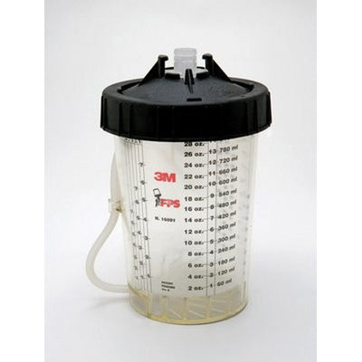 3M Large High Output Pressure Hard Cup 850 mL (Part 16124) for HGP spray gun system with flexible