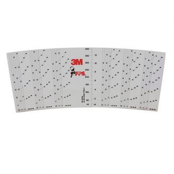 3M Products 16155 Generic Mix Ratio Inserts, Use With: (Legacy) Paint Preparation System, 13.5 oz Mi โ view 3