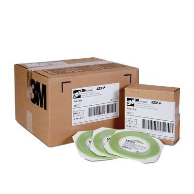 3M Products Scotch 26343 233+ Series Performance Masking Tape, 55 m x 3 mm, Green — view 2