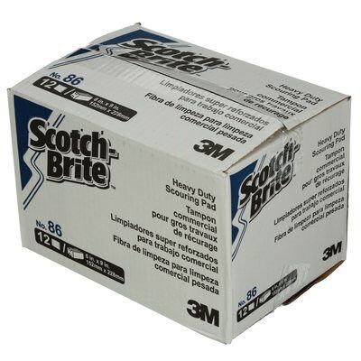 3M Products Scotch-Brite 05509 86 Series Heavy Duty Scour Pad, 6 in W x 9 in L, Green