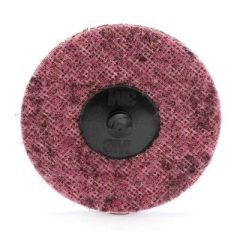 Scotch-Brite™ 05531 SC-DR Series No-Hole Surface Conditioning Disc, 3 in, Medium Grade, Aluminum Oxide, Red