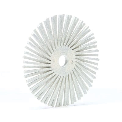 3M Products Scotch-Brite 07544 Radial Bristle Disc, 3 in Dia, 120 Grit, Aluminum Oxide — White