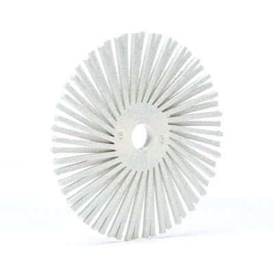 3M Scotch-Brite 07544 Radial Bristle Disc, 3 in Dia, 120 Grit, Aluminum Oxide β White