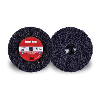3M Scotch-Brite 21552 XT Pro Series Clean and Strip Disc, 4 in Dia, Extra Coarse Grade, 12000 rpm, P