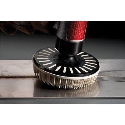 3M Products Scotch-Brite 24241 BD-ZB Series Bristle Disc, 4-1/2 in Dia, 50 Grit, Coarse Grade, Ceram