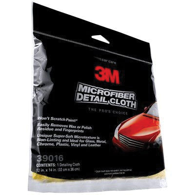3M Products Scotch-Brite 39016 Detailing Cloth, 12 x 4.1 in, Yellow