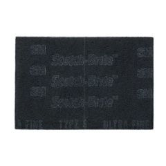 Scotch-Brite™ 64935 Non-Woven Hand Pad, 6 in W x 9 in L, S Ultra Fine Grade, Gray