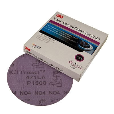 3M Trizact 471LA Abrasive Disc 2094, 3 in, P1500 Ultra Fine Grade, Gray, Silicon Carbide, Hookit™