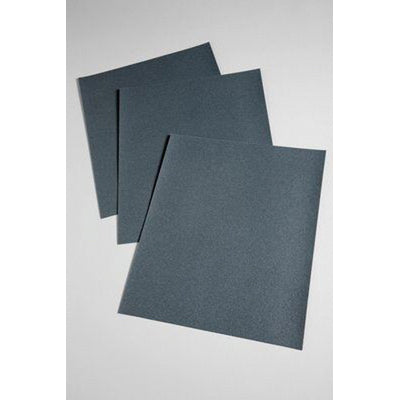 3M Wetordry Tri-M-Ite 02017 431Q Series Paper Sheet, 9 in W x 11 in L, 100 Grit, Fine Grade, Black, — view 2