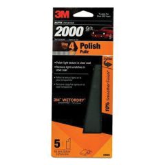 Wetordry™ 03003 Sandpaper, 3-2/3 in W x 9 in L, 2000 Grit, Silicon Carbide Abrasive, Gray, Wet/Dry