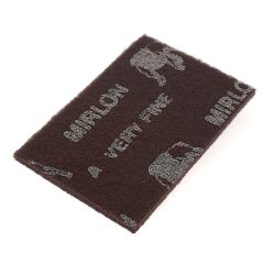 Mirka® Mirlon® 18-111-447 18 Series Non-Woven Scuff Pad, 6 in W x 9 in L, 360 Grit, Very Fine Grade, Maroon
